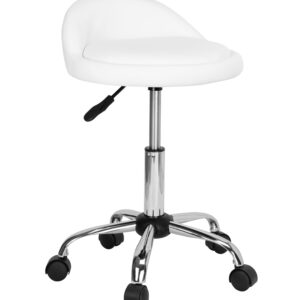 Taboret kosmetyczny fryzjerski LOMO biały