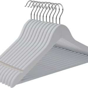 Wieszak do szafy RONDO komplet 10 szt szary drewno