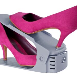 Regulowany organizer uchwyt stojak na buty szary