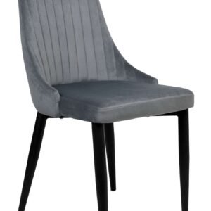 Krzesło welurowe LORIENT VELVET grafitowe