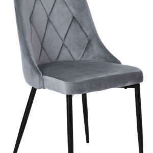 Krzesło LINCOLN VELVET tapicerowane grafitowy aksamit