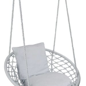 Fotel wiszący Bocianie gniazdo TOGO szary poduszki