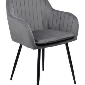 Krzesło welurowe SEVILLA VELVET grafitowe