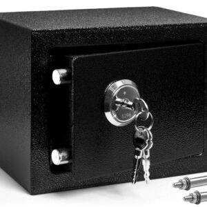 Metalowy sejf zamykany na klucz Sicuro czarny