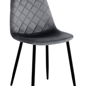 Krzesło welurowe Orlando Velvet grafitowe