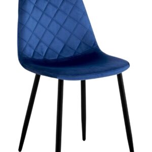Krzesło welurowe Orlando Velvet granatowe