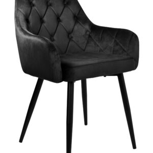 Krzesło welurowe ATLANTA VELVET czarne