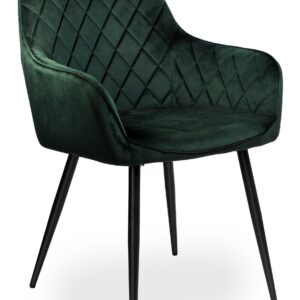 Krzesło welurowe HAVANA VELVET ciemnozielone