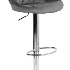 Hoker barowy Cydro chromowane grafitowe Velvet
