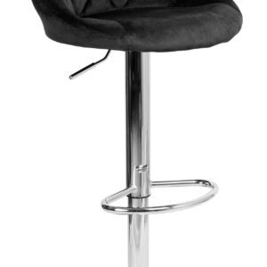 Hoker barowy Cydro chromowane czarne Velvet