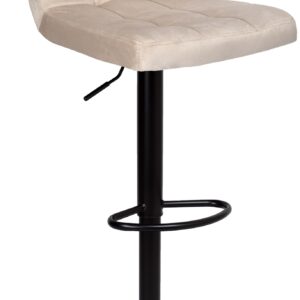 Hoker barowy Arako Black beżowy Velvet