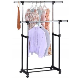 Wieszak stojący na kółkach Otto Bis - podwójny