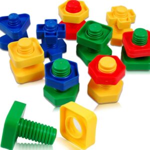 Klocki konstrukcyjne edukacyjne śruby montessori 30 elementów