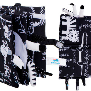 Książeczka sensoryczna miękka ogony zwierząt safari