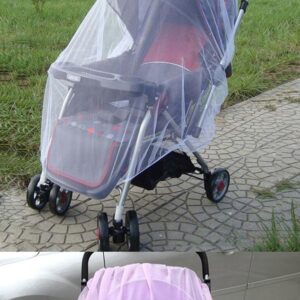 Moskitiera siatka na owady elastyczna na gumkę do wózka uniwersalna 140cm biała