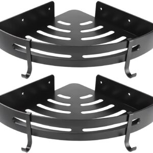 Zestaw 2 półek łazienkowych narożnych loft Myzea czarna