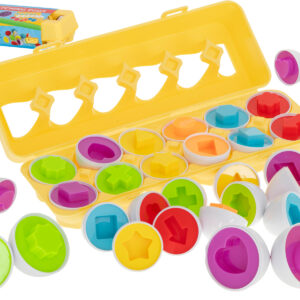 Układanka edukacyjna sorter dopasuj kształty jajka 12 sztuk