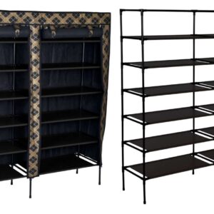 Szafa tekstylna na buty Gabi - krata