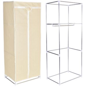 Szafa tekstylna z półką Fela - beż