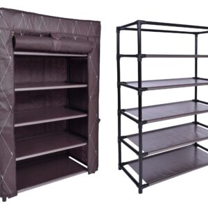 Szafka tekstylna na obuwie Vitto - brąz