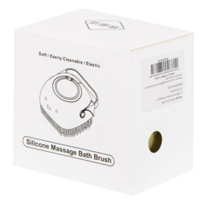 Szczotka silikonowa czyścik myjka do mycia psów kotów z dozownikiem żółta