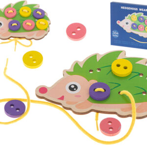 Zestaw edukacyjny do nauki szycia guzików jeż jeżyk