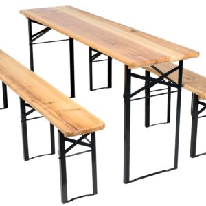 Zestaw stalowo-drewniany stół + 2 ławki 170 cm