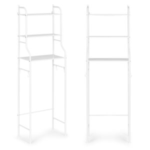 Wysoki regał WC łazienkowy nad sedes 3 półki aluminiowa konstrukcja