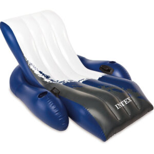 Materac fotel dmuchany wodny plażowy 2w1 180x135 cm INTEX 58868