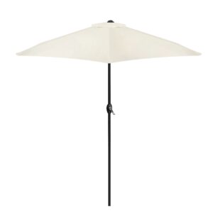 Składany parasol ogrodowy balkonowy regulowany 210 cm beżowy