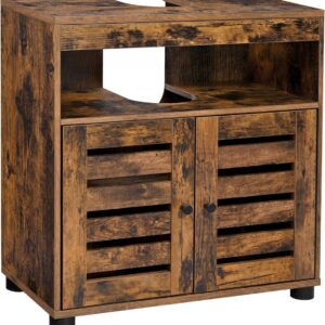 Szafka łazienkowa pod umywalkę regał komoda z regulowaną półką rustykalny brąz