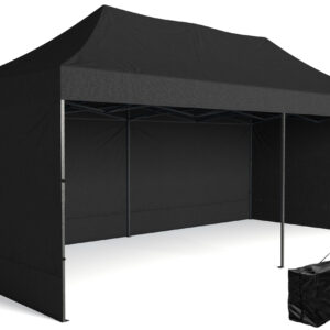 Pawilon handlowy ekspresowy - 3x6 m - czarny