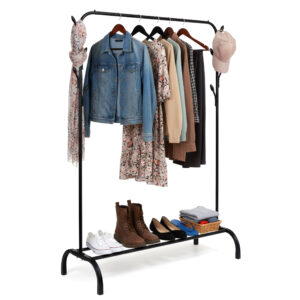 Wieszak loftowy na ubrania Feliks czarny