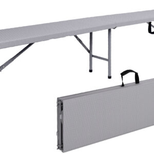 Ławka cateringowa składana w walizkę 180 cm RATTAN szara