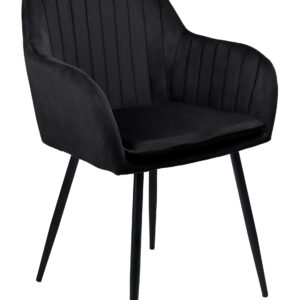 Krzesło welurowe SEVILLA VELVET czarne