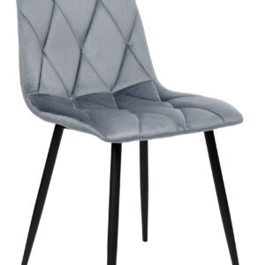 Krzesło welurowe tapicerowane Madison Velvet grafitowe