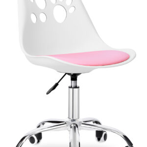 Fotel obrotowy Grover białoróżowy