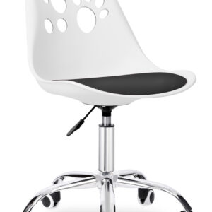 Fotel obrotowy Grover białoczarny