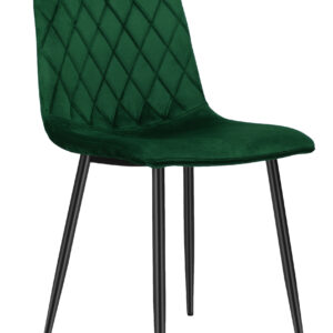 Krzesło tapicerowane Dexter ciemnozielone velvet