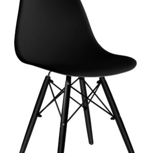 Krzesło plastikowe Milano Black DSW czarne