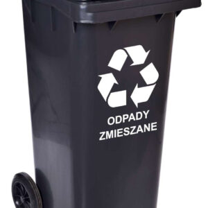 Pojemnik na odpady 120L kosz śmietnik czarny