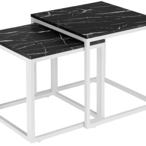 Stoliki kawowe BIAŁY PRAVEN CZARNY MARMUR