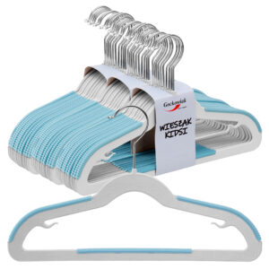 Wieszaki dziecięce KIDSI komplet 30 sztuk szaro-niebieskie