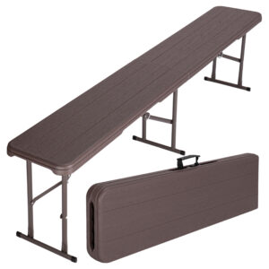 Ławka cateringowa składana WOODLAND brązowa 183 cm