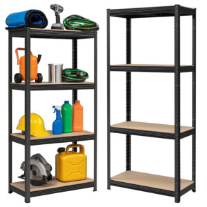 Regał magazynowy 4 poziomy 174x80x40 150 kg czarny