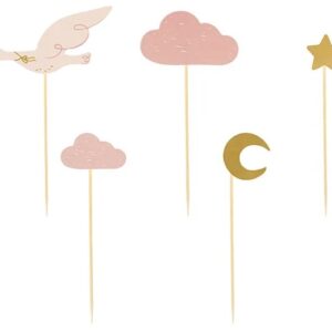 Dekoracje do muffinek babeczek - Bocian 11cm-12cm 7 sztuk