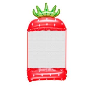 Materac dmuchany plażowy hamak wodny leżak fotel krzesło do pływania basenu truskawka