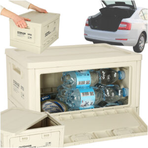 Organizer do bagażnika samochodowy pudełko skrzynka składana 25l szara