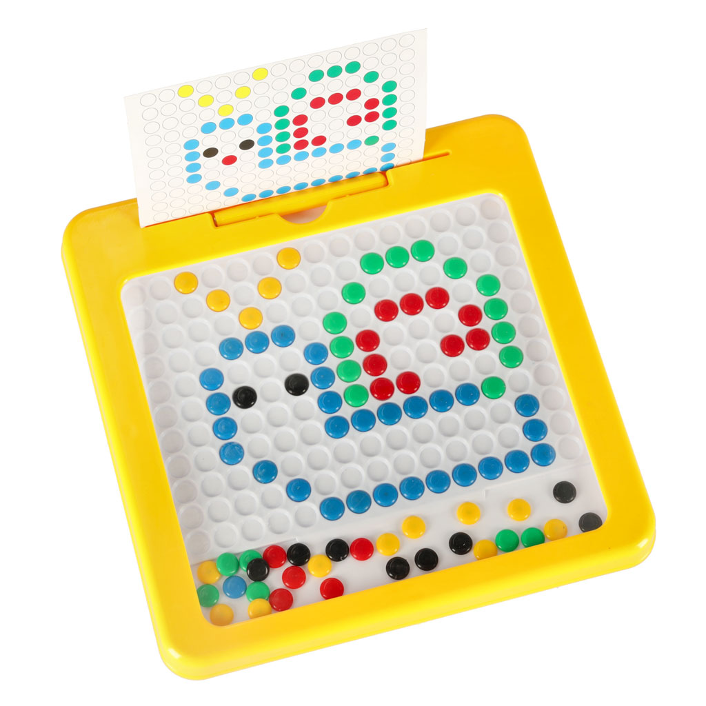 Tablica-magnetyczna-montessori-mozaika-kolorowe-kropki-zolta-26-x-26-cm-153892