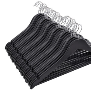 Wieszak do szafy RONDO komplet 100 szt czarny drewno